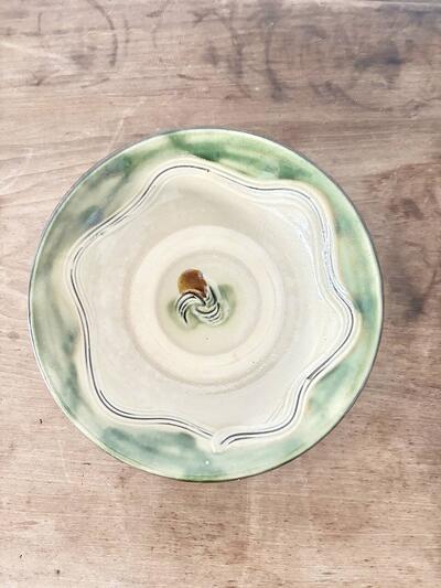 【美品】やちむん 北窯 宮城正享 7寸皿 皿 21cm 琉球民藝 和食器 画像2