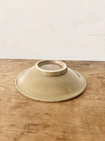 【美品】やちむん 皿 20cm 水玉 ドット柄 プレート 沖縄 焼き物 画像6