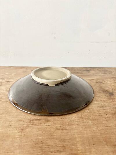 ⁠【美品】小鹿田焼 24cm 皿 飛びカンナ 民藝陶器⁠ 画像4