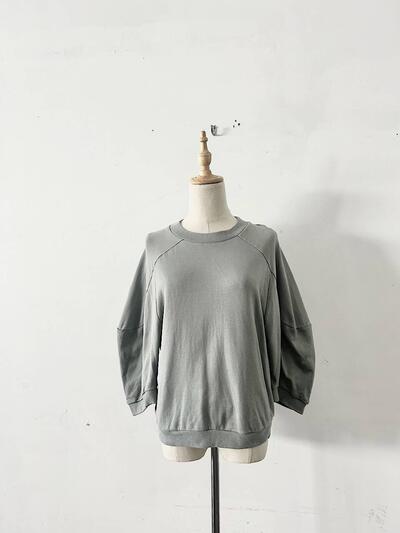 【美品】mina perhonen　vetta 　カットソー　グレー　サイズ36　ABS8754　綿100％ 画像1