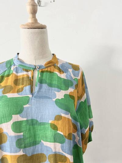 【美品】mina perhonen　 slow cloud リネン　ブラウス　サイズ36 画像2