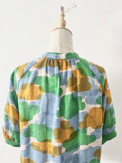 【美品】mina perhonen　 slow cloud リネン　ブラウス　サイズ36 画像7