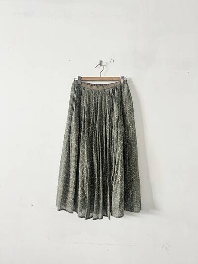 【美品】mina perhonen　winter traval　スカート　サイズ36　gray cotton 100% 画像1