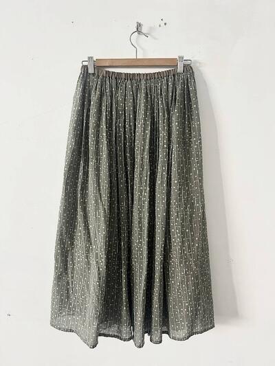 【美品】mina perhonen　winter traval　スカート　サイズ36　gray cotton 100% 画像5