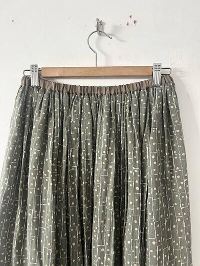 【美品】mina perhonen　winter traval　スカート　サイズ36　gray cotton 100% 画像6