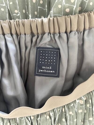 【美品】mina perhonen　winter traval　スカート　サイズ36　gray cotton 100% 画像8