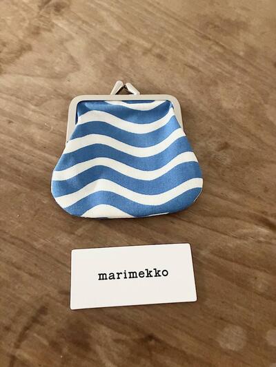【未使用】marimekko MINI KUKKARO Laine ガマグチ ポーチ コインケース 画像6