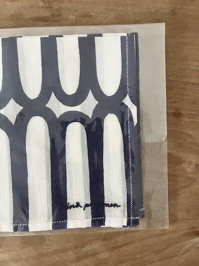【美品】minä perhonen finger stripe ハンカチ ハンカチーフ 画像5