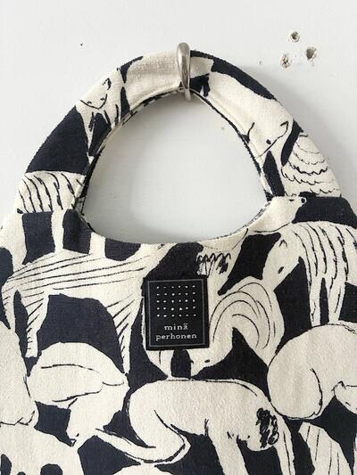 【美品】minä perhonen ライフパズル エッグバッグ ハンドバッグ 画像3