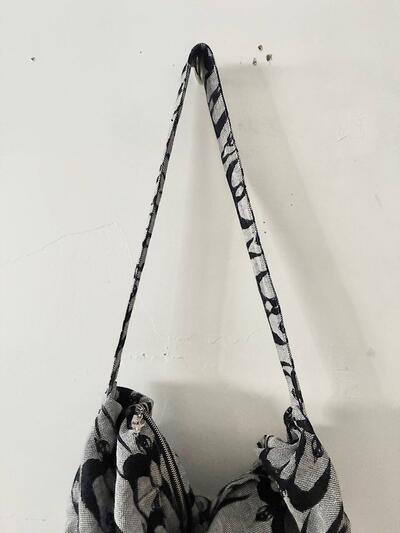 【美品】mina perhonen ハロー スワロー リネン ジャガード ボディ バッグ ショルダー バッグ 画像6