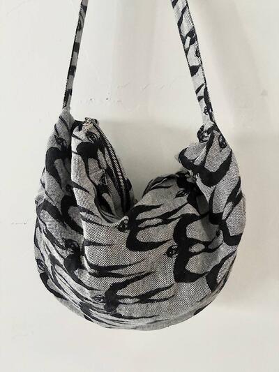 【美品】mina perhonen ハロー スワロー リネン ジャガード ボディ バッグ ショルダー バッグ 画像7