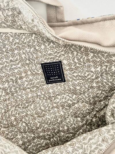 【美品】mina perhonen フォレスト ダイヤモンド エンブロイダリー ショルダー バッグ 画像8