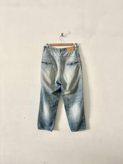 mina perhonen　always　ロールアップデニム　薄インディゴ　サイズ34　綿　リネン 画像3