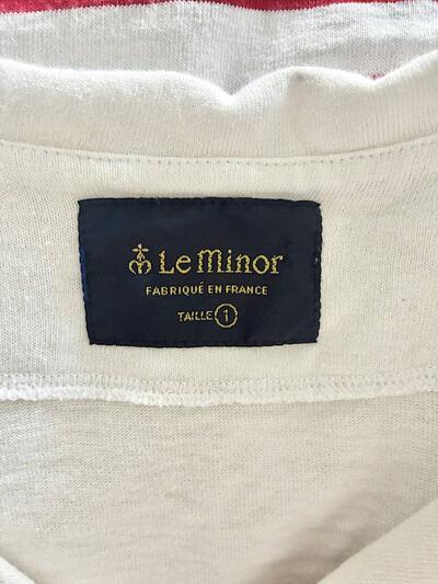 Le Minor ルミノア ボーダーカットソー セーラーカラー フランス製 白・赤 画像7