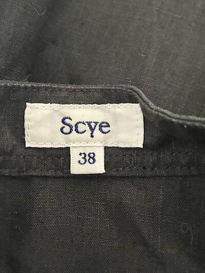 Scye サイ リネンタックブラウス ブラック 黒 38 1219-31029 画像7