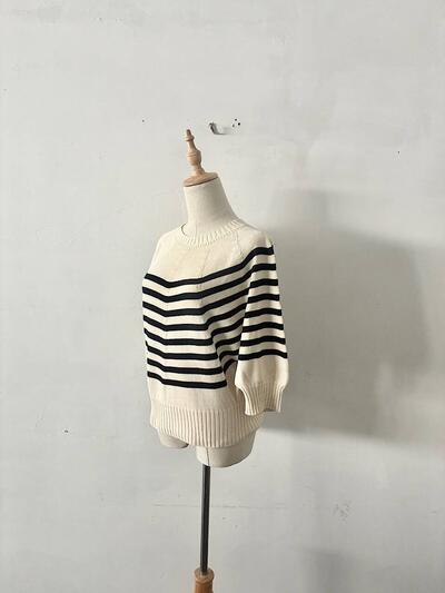 DRESSTERIOR ドレステリア ボーダー ニット セーター コットン 画像3