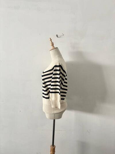 DRESSTERIOR ドレステリア ボーダー ニット セーター コットン 画像4