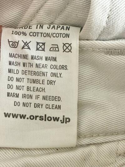 orSlow オアスロウ パンツ チノパン アイボリー コットン 画像10