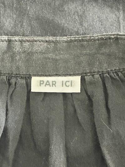 PAR ICI（パーリッシィ） コットン ギャザー バンドカラー ギャザーブラウス ブラック 画像6