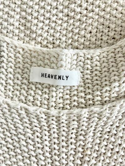HEAVENLY  コットンリネン ニットベスト キナリ 画像6
