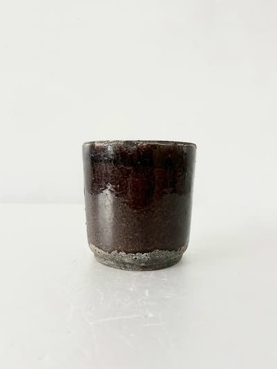 【フランスアンティーク】19世紀　黒釉グレ　コンフィポット　カトラリー入れ　 画像1