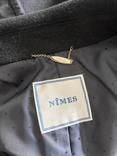 【美品】NIMES ウール メルトン ピーコート ネイビー 画像8
