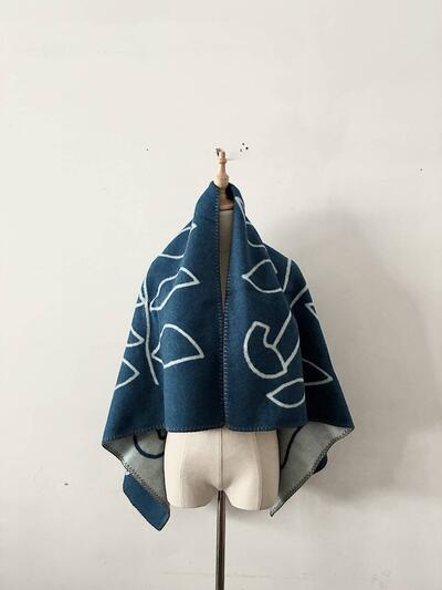 【未使用】KAY BOJESEN DENMARK モンキー ジャガード ウール ブランケット ショール 画像1