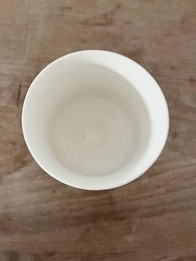 【美品】yoshida pottery 玉脚アイスカップ　アンティークホワイト　𠮷田正和 画像4