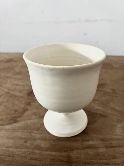 【美品】yoshida pottery 玉脚アイスカップ　アンティークホワイト　𠮷田正和 画像5