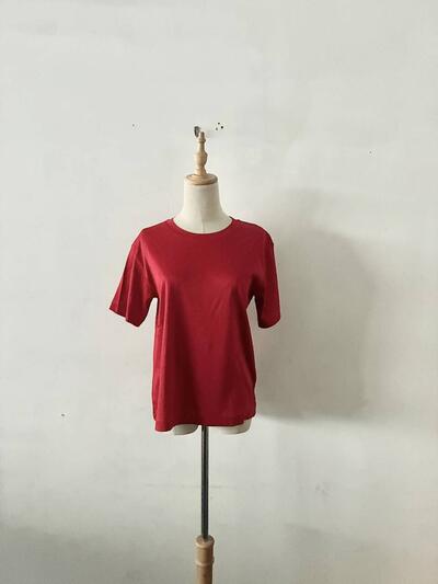 【未使用】JOURNAL STANDARD 汗染み防止 ナノシア ハーフスリーブ Tシャツ 赤 フリーサイズ 画像1