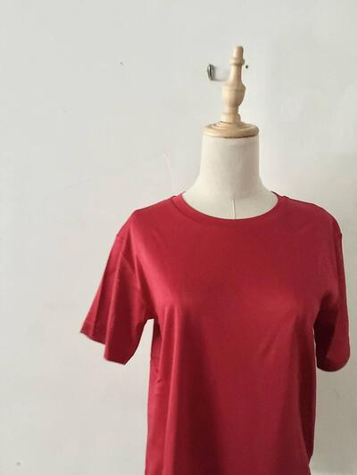 【未使用】JOURNAL STANDARD 汗染み防止 ナノシア ハーフスリーブ Tシャツ 赤 フリーサイズ 画像2
