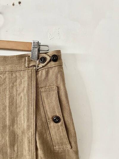 【未使用】45R  コットン スカート キャメル SIZE 03  画像3
