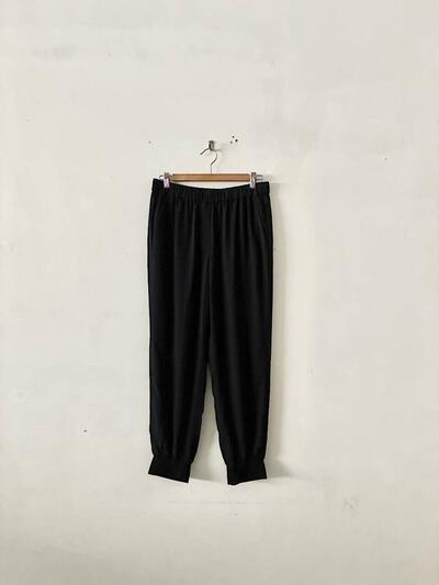 Theory luxe ジョガーパンツ / 裾リブパンツ ネイビー 40 画像1