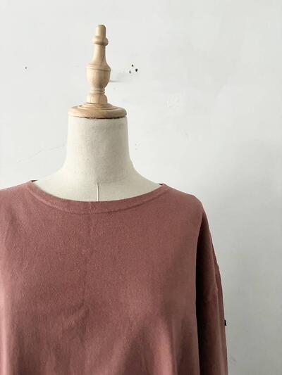 【美品】OMNIGOD ボートネック ワイド カットソー プルオーバー 画像3