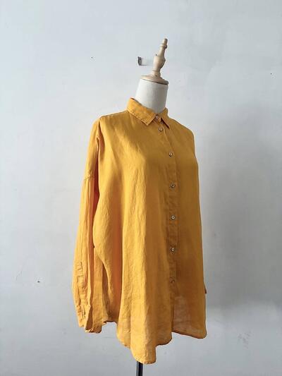 Spick & Span リネン ワイド チュニック シャツ 画像3