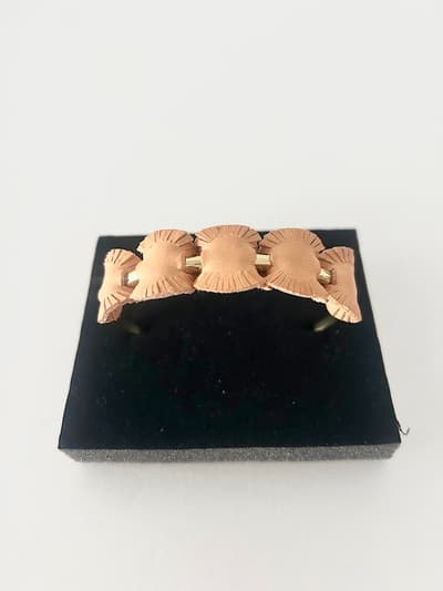 【未使用】mina perhonen　materiel　レザー　ブレスレット　beige　 画像1