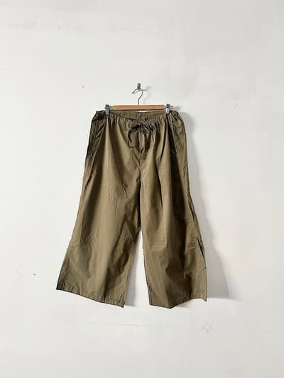 【未使用】HARROW TOWN STORES　コットンイージーパンツ　カーキ 画像1