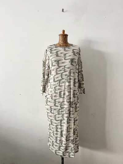 【美品】mina perhonen　hello swallow　ロングワンピース 画像1