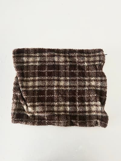 TRUCK FURNITURE　ボアチェッククッションカバー   ダークブラウン　PRODUCTS　 画像1