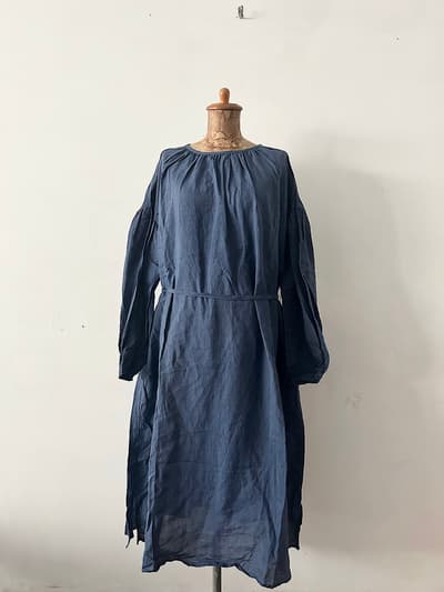 【未使用】Gauze　ラミーリネンワンピース　DARK　VERMEER　G364 画像1