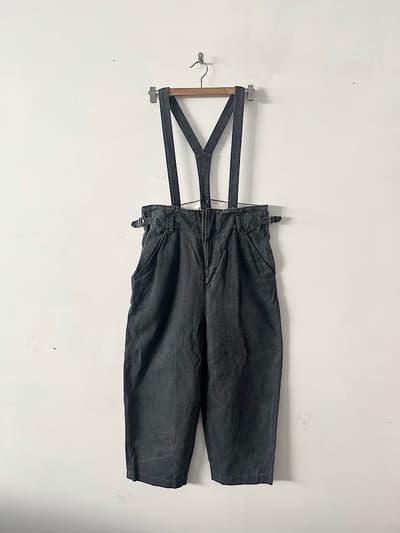 【美品】atelier naruse  カツラギ コットン リネン サスペンダーパンツ  画像1