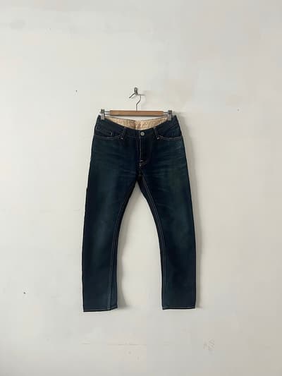 mina perhonen　always　コットンリネンデニムパンツ　スリムフィット　サイズ34　dn4328 画像1