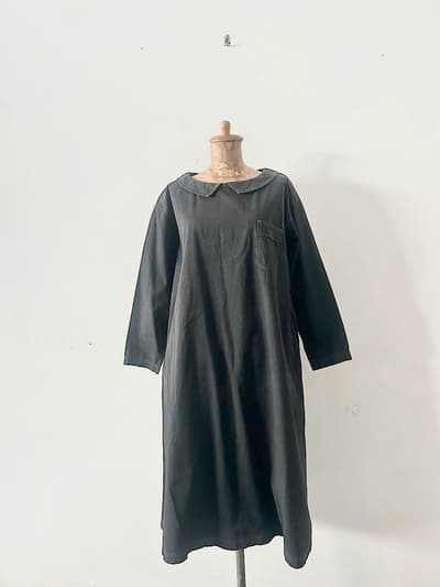 Brocante　後染め　コットン　ワンピース　サイズ2　黒  画像1