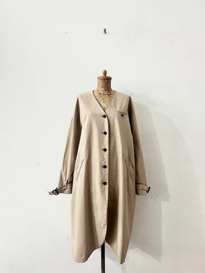 【美品】Lisette　ノーカラー　コクーンコート　ポール　サイズ38   画像1