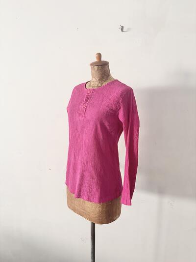 ヂェン先生の日常着 Henley Neck Top 画像3