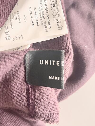UNITED TOKYO  モックネック スウェット 画像8