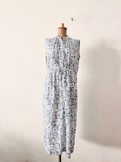 【美品】lelill リバティフランダースリネン ワンピース 画像1