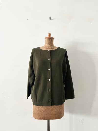 【未使用】Hands of creation　 2 Way 　トップス　ニットグリーン　ウール　サイズF 画像1