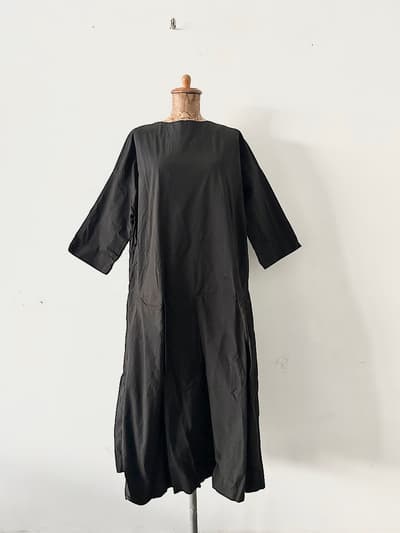 【未使用】Gauze　コットンワンピース　黒　G 306 画像1