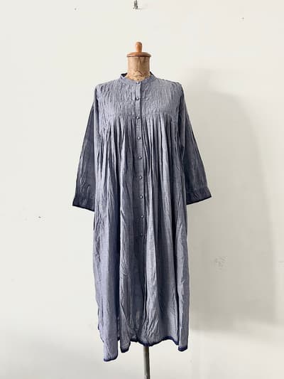 【美品】メゾンドソイルカディ　コットンワンピース　シャンブレー 画像1
